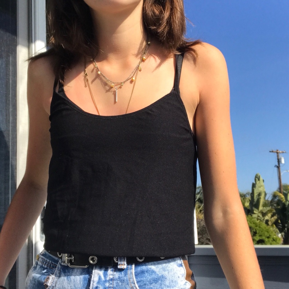 Black tank top
